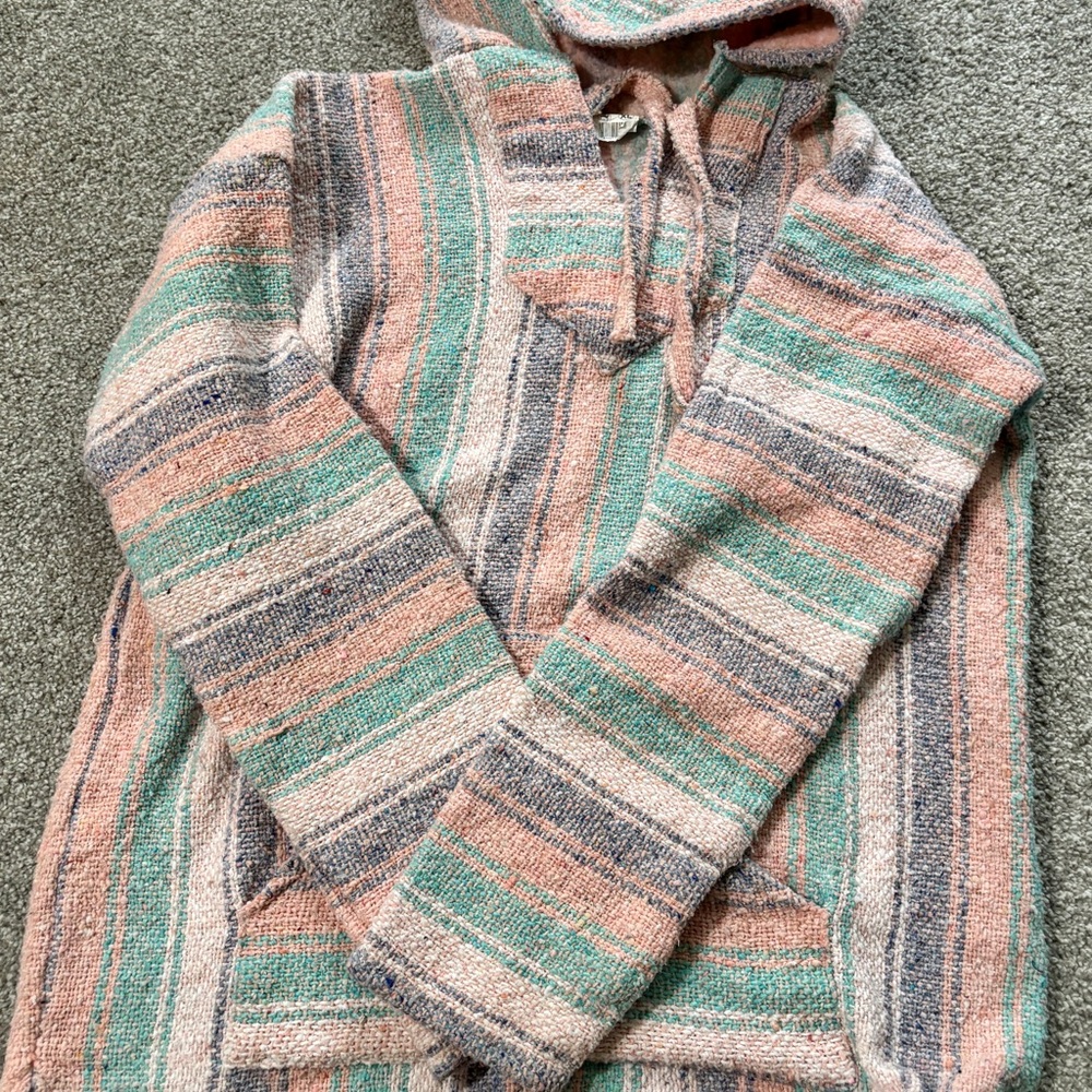 Striped Hooded Knit Sweater